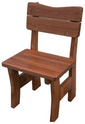 eoshop Záhradná stolička MO262, smrek masív (Farba dreva: Dub + Lak)